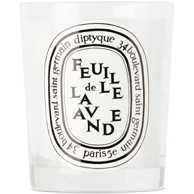 Diptyque Feuille De Lavande Scented Candle 190g In White