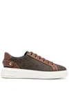 Bally Malya Monogram Low-top Sneakers In Braun