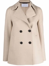 Harris Wharf London Double-breasted Fitted Jacket In Nude