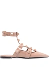 VALENTINO GARAVANI ROMAN STUD BALLERINA SHOES