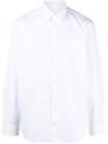 Giorgio Armani Long-sleeved Button-up Shirt In White