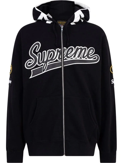 Supreme Vanson Leather Zip-front Jacket In Black