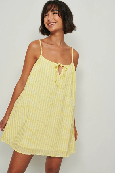 Na-kd Tie Front Dress - Yellow