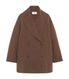 The Row Polli Wool-cashmere Jacket In Brown