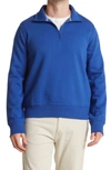 Tailorbyrd Fleece Q-zip Pullover In Indigo Blue