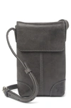 Frye Melissa Leather Crossbody Phone Wallet In Carbon