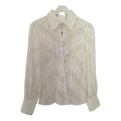Pre-owned Zimmermann Lace Shirt In White