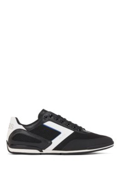 Hugo Boss - Hybrid Trainers With Reflective Details And Backtab Logo - Black