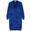 RED VALENTINO BLUE FLORAL-PRINT KNITTED CARDIGAN,4100787