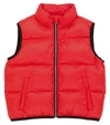 Palm Angels Logo-print Padded Gilet In Red