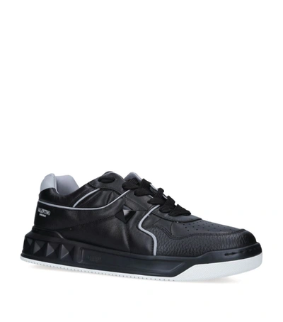 Valentino Garavani Black One Stud Low Sneakers