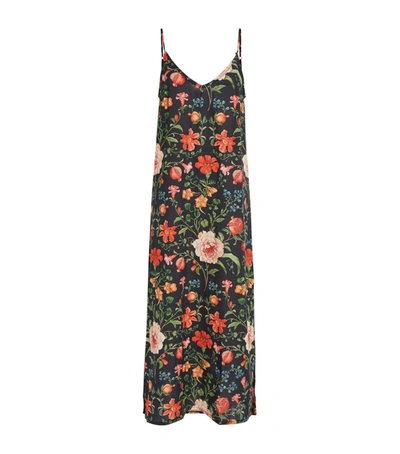 Desmond & Dempsey Persephone Floral-print Nightgown In Multicolor