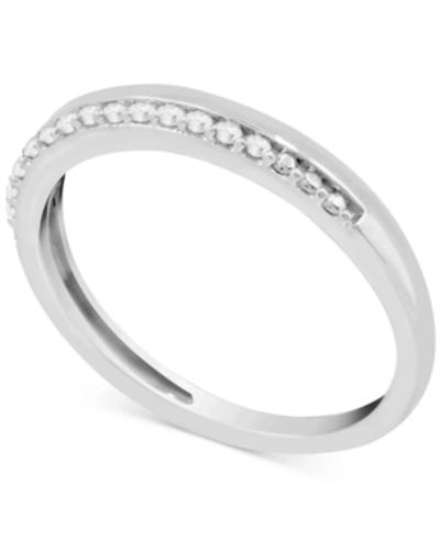 Macy's Diamond Stacking Band (1/10 Ct. T.w.) In Sterling Silver
