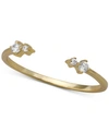 Giani Bernini Cubic Zirconia Stackable Cuff Ring, Created For Macy's In Gold Over Silver