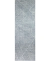 Bb Rugs Taron Val-01 Ivory 2'6" X 8' Runner Rug In Slate