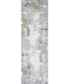 Bb Rugs Isle Is110 2'6" X 8' Runner Rug In Ivory,blue