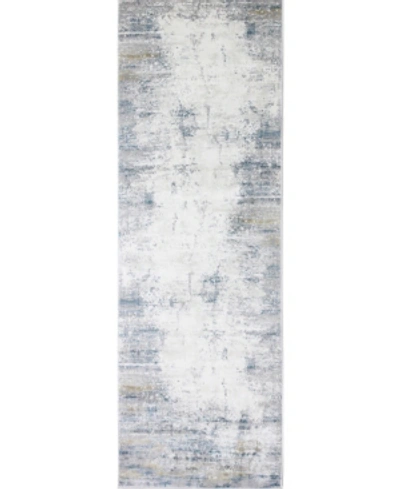 Bb Rugs Isle Is111 2'6" X 8' Runner Rug In Ivory,blue