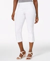 Jm Collection Plus Size Tummy Control Pull-on Capri Pants, Created For Macy's In Bright White