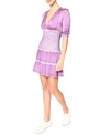 NICOLE MILLER CHARMEUSE SMOCKED MINI DRESS