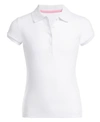 NAUTICA BIG GIRLS UNIFORM SHORT SLEEVE INTERLOCK POLO SHIRT