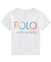 POLO RALPH LAUREN TODDLER GIRLS RAINBOW LOGO JERSEY T-SHIRT