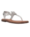 Tommy Hilfiger Women's Bennia Thong Sandals Women's Shoes In Silver-tone