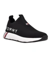 Tommy Hilfiger Women's Aliah Sporty Slip On Sneakers In Black