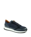Bruno Magli Men's Holden Mix Media Sport Lace Up Sneakers Men's Shoes In Navy, Navy Nylon