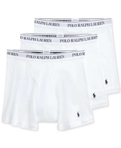 POLO RALPH LAUREN MEN'S 3-PACK BIG & TALL COTTON BOXER BRIEFS