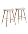 Lumisource Saddle Counter Stool - Set Of 2 In Cream