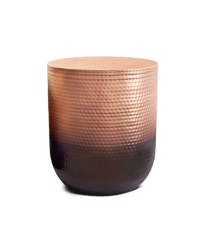 Simpli Home Nova Metal Side Table In Copper Ombre