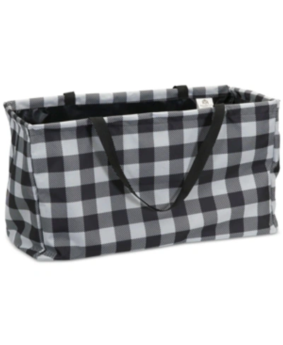 Household Essentials Canvas Utility Tote With Handles In Checkered