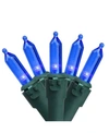 Northlight Set Of 100 Blue Led Mini Christmas Lights 4" Spacing In Blue