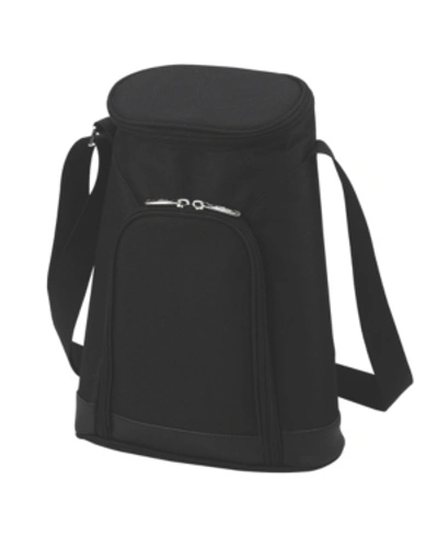 Picnic At Ascot - 2 Bottle Wine Cooler Tote With Cheese Board, Knife, Corkscrew In Black