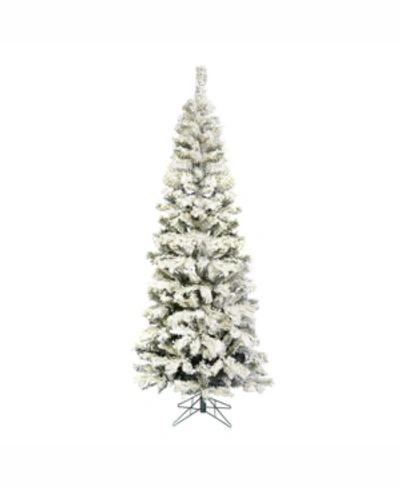 Vickerman 8' Natural Alpine Artificial Christmas Tree, Clear Incandescent Lights In White