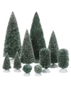 Department Five Set Of 10 Bag-o-frosted Topiaries In Snow Villg