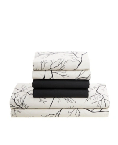 Nestl Bedding Super Soft Deep Pocket 6 Pc. Sheet Set, Queen In Branches