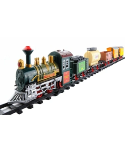 Northlight 18-piece Battery Operated Lighted And Animated Continental Express Train Set With Sound In Red
