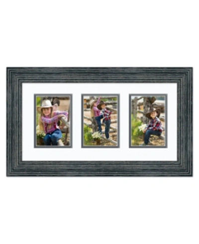 Courtside Market Organics Collection Collage Picture Frame, 20" X 10" In Barn Blue