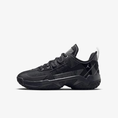 Jordan One Take Ii Big Kids' Basketball Shoes In Black,anthracite,metallic Silver