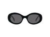 Celine Triomphe Oval Glossy Lenses Sunglasses In Grey