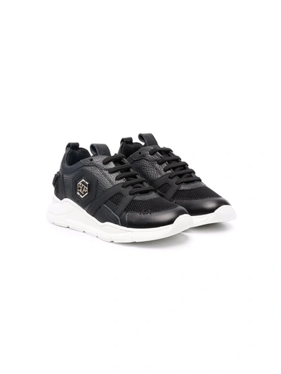 Philipp Plein Kids' Runner Low-top Trainers In Black