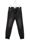 Philipp Plein Iconic Plein Mid-rise Straight-leg Jeans In Grey
