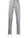 John Elliott The Cast 2 Mid-rise Distressed Straight-leg Jeans In Grey