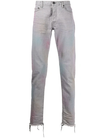 John Elliott The Cast 2 Mid-rise Distressed Straight-leg Jeans In Grey