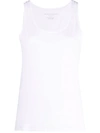 Majestic Soft Touch Crewneck Tank Top In White