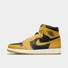 Nike Jordan Air Retro 1 High Og Casual Shoes In Pollen/white/black