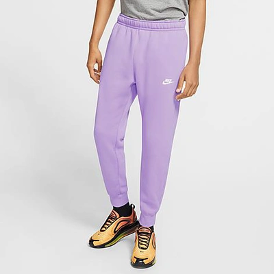 Nike Sportswear Club Fleece Jogger Pants In Violet Star/violet Star/white