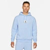 Nike Jordan Men's Essentials Statement Fleece Hoodie In Aluminum/sail