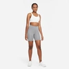 Nike Women's One Mid-rise 7 Inch Bike Shorts In Iron Grey/heather/white